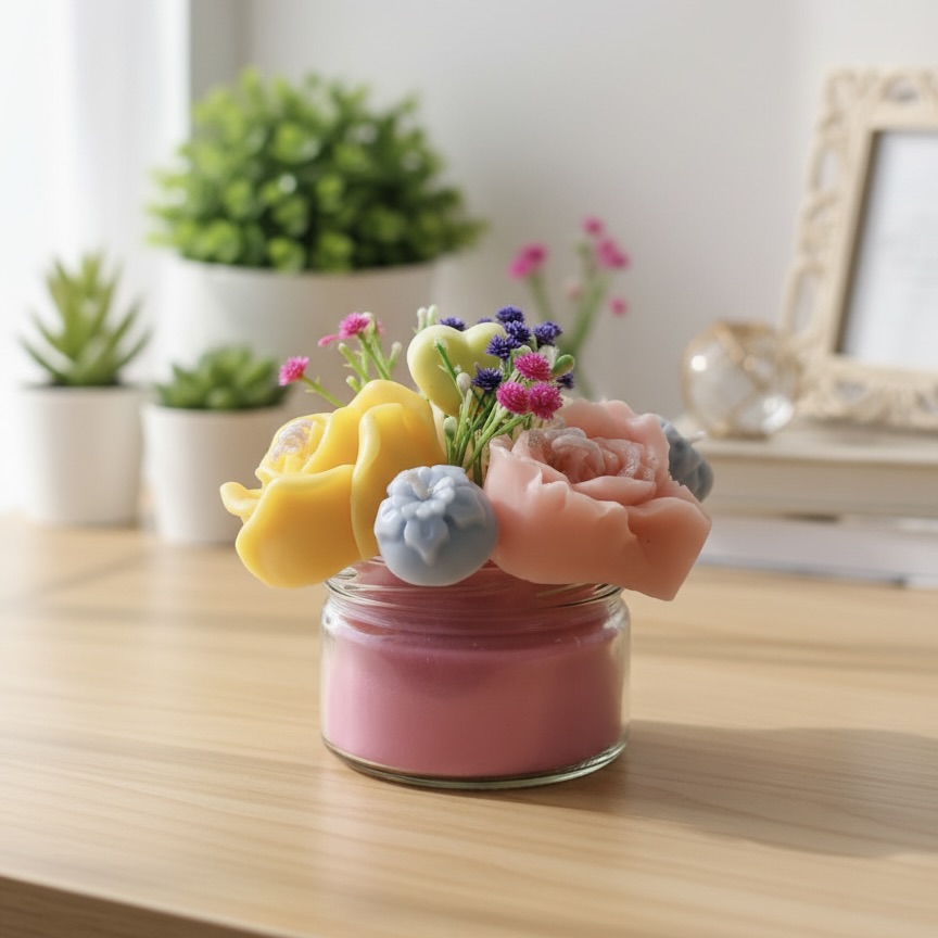 Flower Bouquet Candle