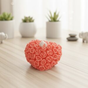 Heart Rose Candle